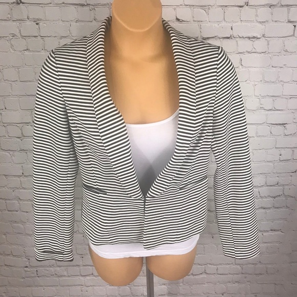 Bar III Black and White Striped Light Blazer M - Picture 1 of 8